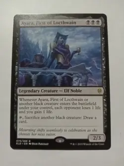 Ayara, First of Locthwain - Throne of Eldraine (ELD) (FOIL) NM Never Played - Image 1