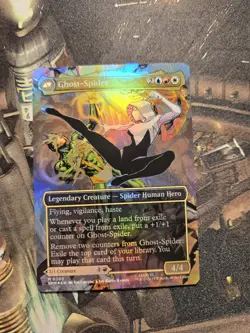 Gwen Stacy (0202) (Borderless) Marvel's Spider-Man Foil Mtg Magic Ghost Spider - Image 2