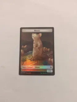 Mouse (004) Food (018) *FOIL* Double-Sided Token Throne of Eldraine NM MTG - Image 1