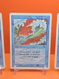 🔵🔵(4) 1994 MAGIC The Gathering BLUE ELEMENTAL BLAST REVISED 3RD EDITION PLAYED - Image 3