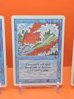 🔵🔵(4) 1994 MAGIC The Gathering BLUE ELEMENTAL BLAST REVISED 3RD EDITION PLAYED - Image 4