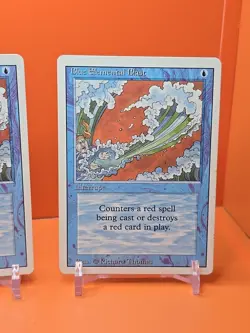 🔵🔵(4) 1994 MAGIC The Gathering BLUE ELEMENTAL BLAST REVISED 3RD EDITION PLAYED - Image 5