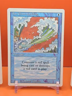 🔵 (4) 1994 MAGIC The Gathering BLUE ELEMENTAL BLAST REVISED 3RD EDITION PLAYED2 - Image 4