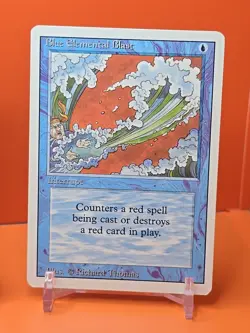 🔵 (4) 1994 MAGIC The Gathering BLUE ELEMENTAL BLAST REVISED 3RD EDITION PLAYED2 - Image 5