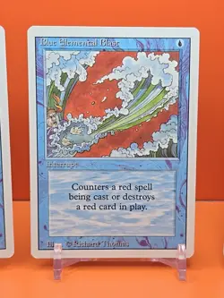 🔵 (4) 1994 MAGIC The Gathering BLUE ELEMENTAL BLAST REVISED 3RD EDITION PLAYED3 - Image 4