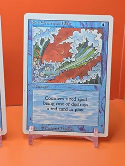 🔵 (4) 1994 MAGIC The Gathering BLUE ELEMENTAL BLAST REVISED 3RD EDITION PLAYED3 - Image 5