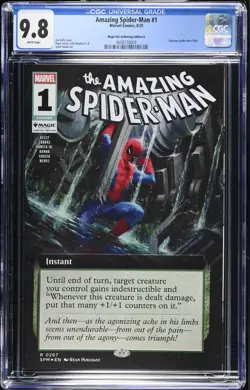 AMAZING SPIDER-MAN #1 CGC 9.8 MAGIC THE GATHERING VARIANT MTG FINAL BATTLE PROMO - Image 1