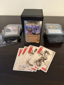 Mtg Custom Commander Deck - Goro Goro And Satoru - Deck Box And Sleeves - Image 1