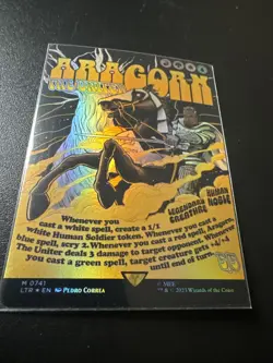 Aragorn, the Uniter Poster Art Foil Mtg LOTR NM - Image 2