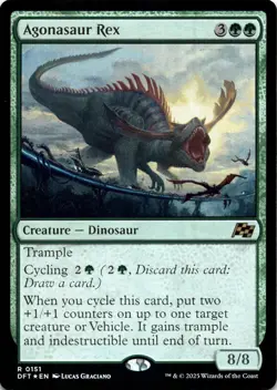 Agonasaur Rex FOIL Aetherdrift Magic MTG NM - Image 1