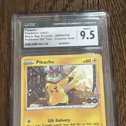 Pokemon Pikachu SWSH234 CGC Mint + SWSH BSP Pokemon Go Tins 2022 Holo - Image 2