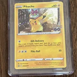 Pokemon Pikachu SWSH234 CGC Mint + SWSH BSP Pokemon Go Tins 2022 Holo - Image 3
