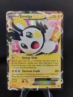 Emolga EX 46/146 - XY Holo Ultra Rare 2014 Pokemon TCG - MP - Image 1