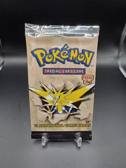 HEAVY Pokemon Fossil 1st Edition Booster Pack WOTC (Zapdos Art) 21.01g* GengarU! - Image 1