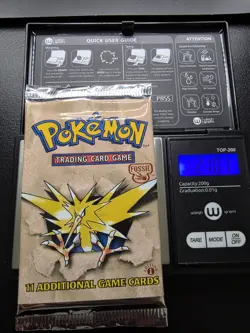 HEAVY Pokemon Fossil 1st Edition Booster Pack WOTC (Zapdos Art) 21.01g* GengarU! - Image 2