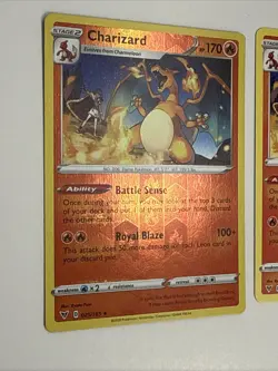 Pokemon Charizard 025/185 Cracked Ice Holo Vivid Voltage Rare NM + Charizard * - Image 2