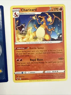 Pokemon Charizard 025/185 Cracked Ice Holo Vivid Voltage Rare NM + Charizard * - Image 4