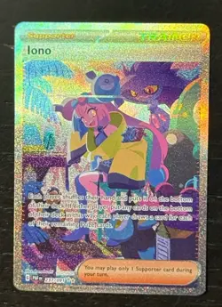 Iono - 237/091 Special Illustration Rare SV: Paldean Fates Pokemon TCG NM - Image 3