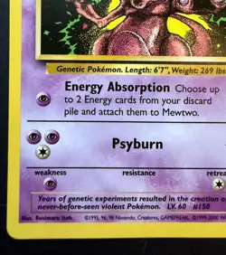 Mewtwo 1999 Pokemon Black Star Movie Promo Stamped #14 - Near Mint - Image 5