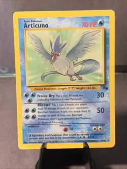 Pokemon TCG Articuno 17/62 Fossil Set Non-Holo Unlimited WOTC VTG 1999 MP - Image 1