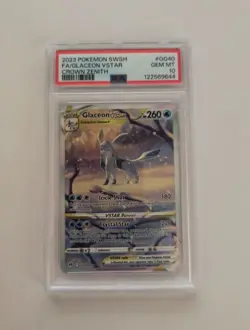 2023 POKEMON GLACEON VSTAR PSA 10 Full Art SWORD & SHIELD CROWN ZENITH #GG40 - Image 1