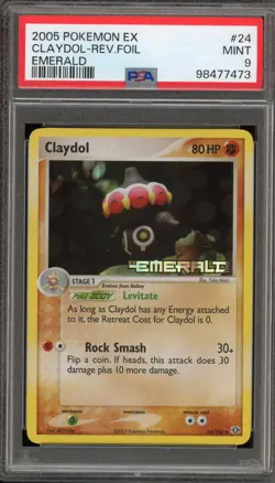 Pokemon Claydol EX Emerald Reverse Holo #24 PSA 9 Mint - Image 1