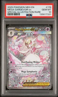 2025 POKEMON MEG EN-MEGA EVOLUTION #178 MEGA GARDEVOIR EX PSA 10 - Image 1