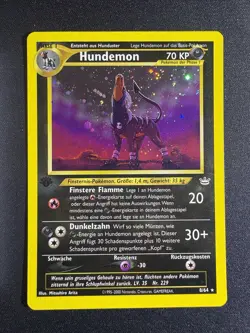 Pokemon GERMAN Houndoom (Hundemon) 8/64 Neo Revelation 1st Ed Holo LP/MP - Image 1