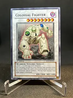 Yugioh Super Rare Colossal Fighter 5DS1-EN043 Trading Card Game - Image 1