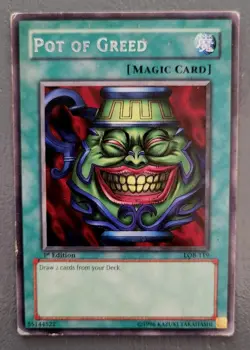 Yugioh! 1st Edition Pot of Greed LOB-119 Legend of Blue Eyes White Dragon *OCG* - Image 1