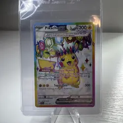 Pokemon TCG Pikachu EX Ultra Rare Holo Card 219/191 Surging Sparks - Image 3