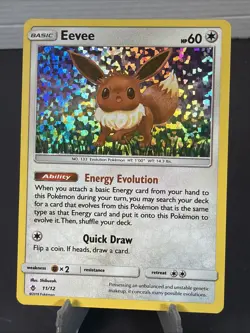 Pokemon TCG Eevee Holo Promo Card 11/12 McDonald's 2018 MP - Image 1