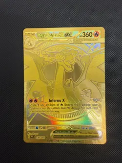 Charizard X Ex 130/094 Phantasmal Flames Mega Hyper Rare Gold Pokemon Card - Image 1