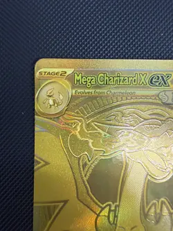 Charizard X Ex 130/094 Phantasmal Flames Mega Hyper Rare Gold Pokemon Card - Image 2