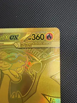 Charizard X Ex 130/094 Phantasmal Flames Mega Hyper Rare Gold Pokemon Card - Image 3