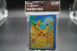 Japan Pokemon Center Pikachu Large Gathering 64 Card Sleeves - Image 1