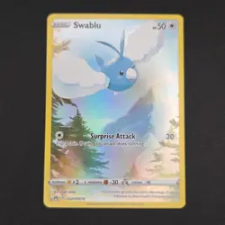 Pokemon TCG Card Swablu GG27/GG70 Crown Zenith Galarian Gallery Holo - NM - Image 1