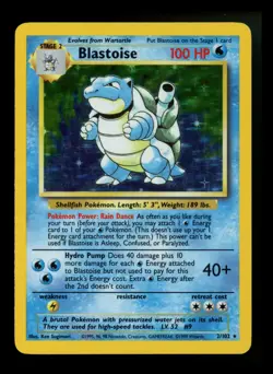 #2 Blastoise 2/102 Base Set 1999 Holo Rare WOTC Pokemon Card TCG - Image 1