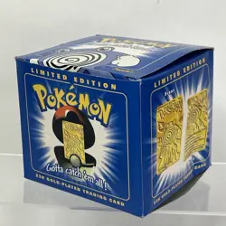 1999 Burger King Pokemon 23K Plated Gold POLIWHIRL Card Box Sealed #61 - Image 2
