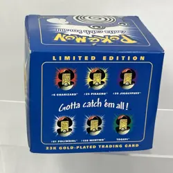 1999 Burger King Pokemon 23K Plated Gold POLIWHIRL Card Box Sealed #61 - Image 4