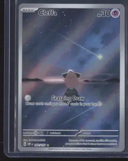 Cleffa 202/197 SV03: Obsidian Flames IR NM Full Art English 2023 Pokemon Card - Image 1