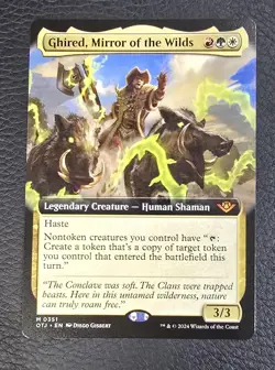Ghired, Mirror of the Wilds, Extended Art, Magic MTG NM Outlaws Of Thunder Junct - Image 1