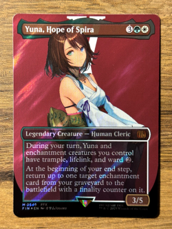 Magic MTG Final Fantasy Yuna, Hope of Spira #549 Surge *FOIL* Borderless Mythic - Image 1