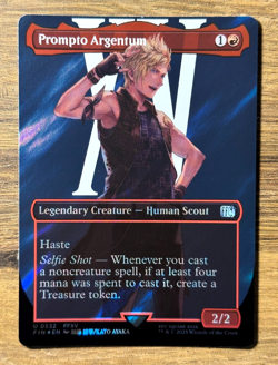 Magic MTG Final Fantasy Prompto Argentum #532 Surge *FOIL* Borderless Uncommon - Image 1