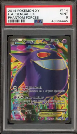 Pokemon Gengar EX XY Phantom Forces Full Art #114 PSA 9 Mint - Image 1