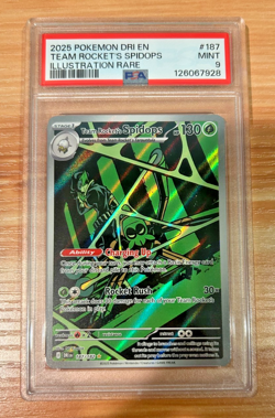2025 POKEMON DRI EN-DESTINED RIVALS #187 TEAM ROCKET'S SPIDOPS PSA 9 - Image 1