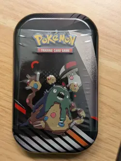 Pokemon Black Bolt White Flare Unova Mini Tin Garbodor & Amoonguss - Image 1