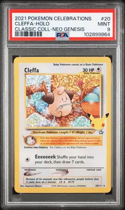 2021 POKEMON CELEBRATIONS CLASSIC COLL #20 CLEFFA-HOLO PSA 9 - Image 1