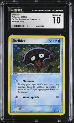 CGC 10 GEM MINT Shellder EX Fire Red & Leaf Green 79/112 Reverse Holo Pokemon - Image 1