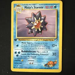 Pokemon TCG Misty's Starmie Gym Heroes 56/132 1st Edition Uncommon 2000 WoTC - Image 1